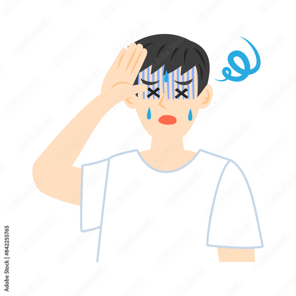 気を失いそうな男性。フラットなベクターイラスト。
Seeming to faint man. Flat vector illustration. 気を失いそうな男性。フラットなベクターイラスト。
Seeming to faint man. Flat vector illustration.