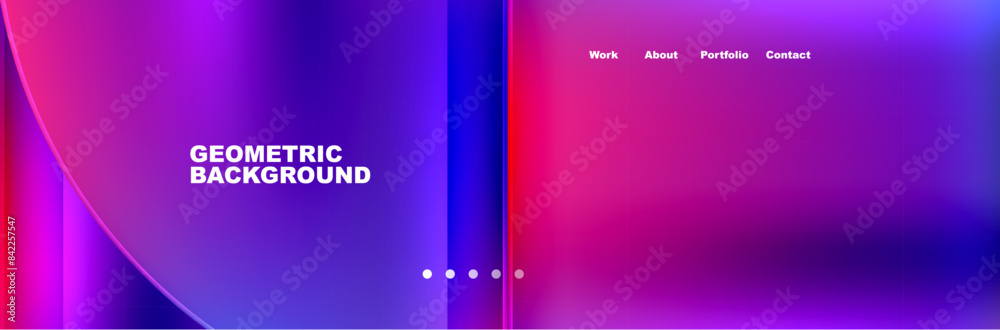 Obraz premium Circle triangle geometric web site page template. Vector Illustration For Wallpaper, Banner, Background, Card, Book Illustration, landing page