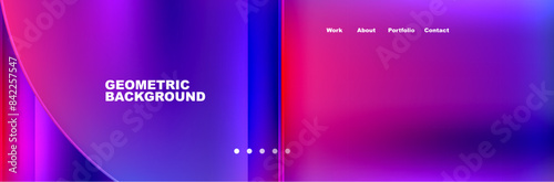 Circle triangle geometric web site page template. Vector Illustration For Wallpaper, Banner, Background, Card, Book Illustration, landing page