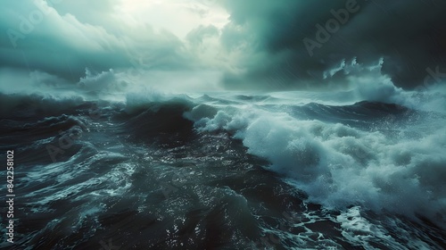 Ocean Waves Turbulent Natural DIsaster (Generative AI)