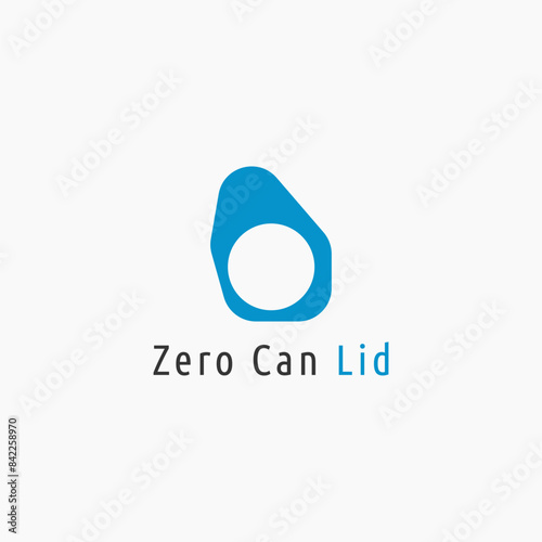 The logo combines the number zero and a can lid. Suitable for technology and beverage businesses.