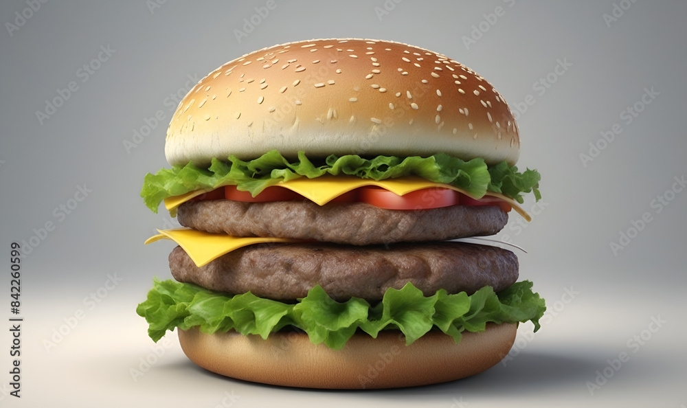 A burger sandwich with cheese greens patty tomato patty, all in a skunk bun A burger sandwich with cheese greens patty tomato patty, all in a skunk bun