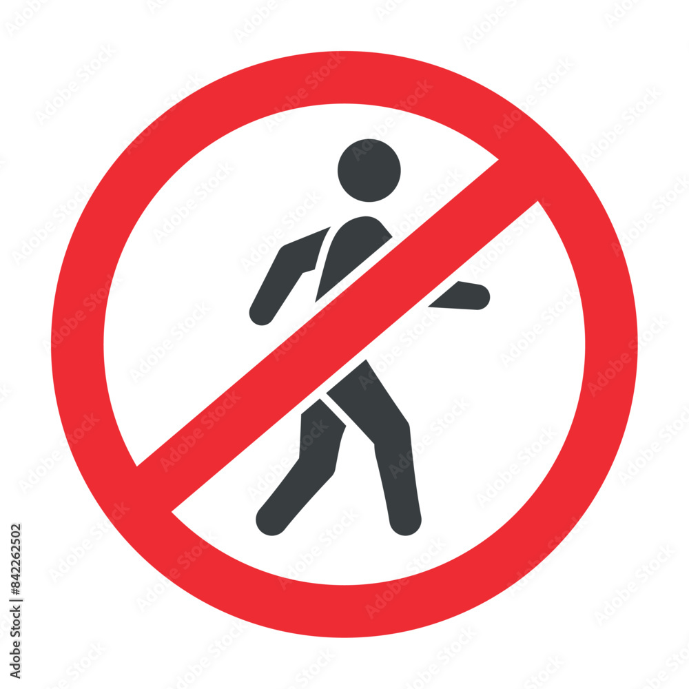 no crossing pedestrian pictogram no crossing pedestrian pictogram