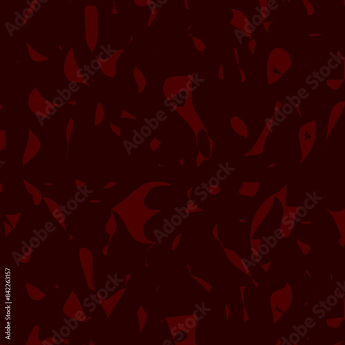 red mantel.eThe red background is accompanied by random shapes so that it looks like a pattern on clothes.ps