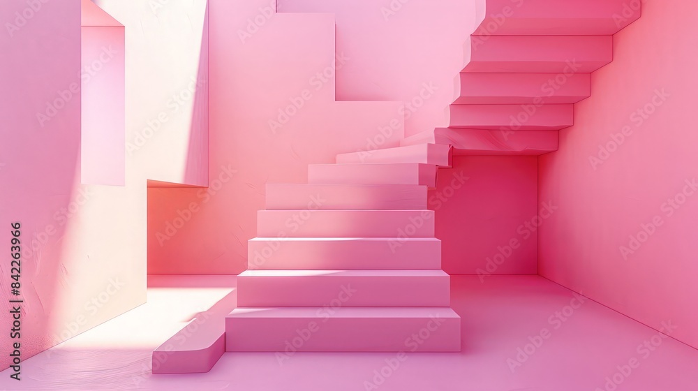 3d render, pink stairs, steps, abstract background in pastel colors, fashion podium, minimal scene, architectural block, design element 3d render, pink stairs, steps, abstract background in pastel colors, fashion podium, minimal scene, architectural block, design element