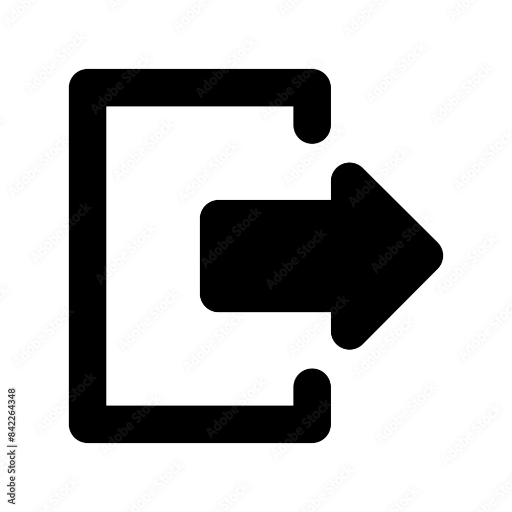 Out exit door log out ui black solid icon Out exit door log out ui black solid icon