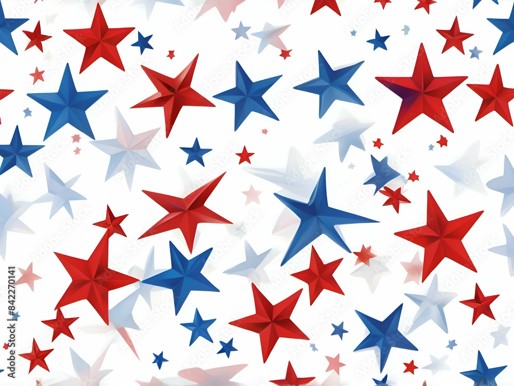 abstract blur red and blue stars on white background abstract blur red and blue stars on white background