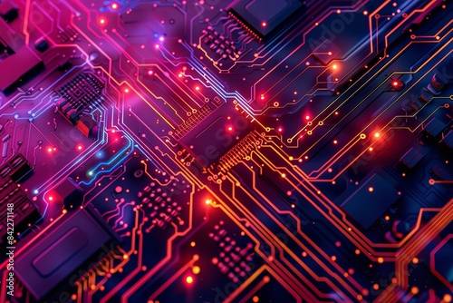 Wallpaper Mural Abstraction in technology beautiful background. Generative Ai Torontodigital.ca