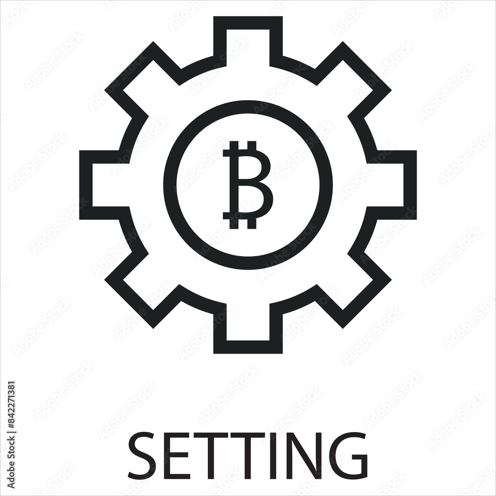 setting flat icon outline vector art setting flat icon outline vector art