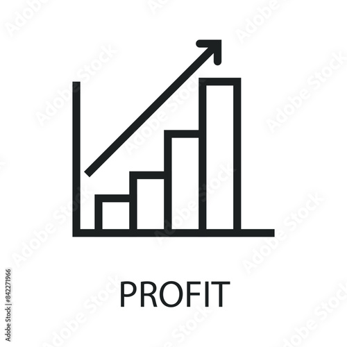 Free Download profit flat icon outline vector art - GFXLoad