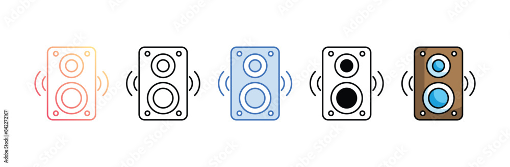 Speaker icon design with white background stock illustration Speaker icon design with white background stock illustration