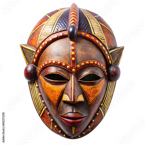 african mask on transparent background