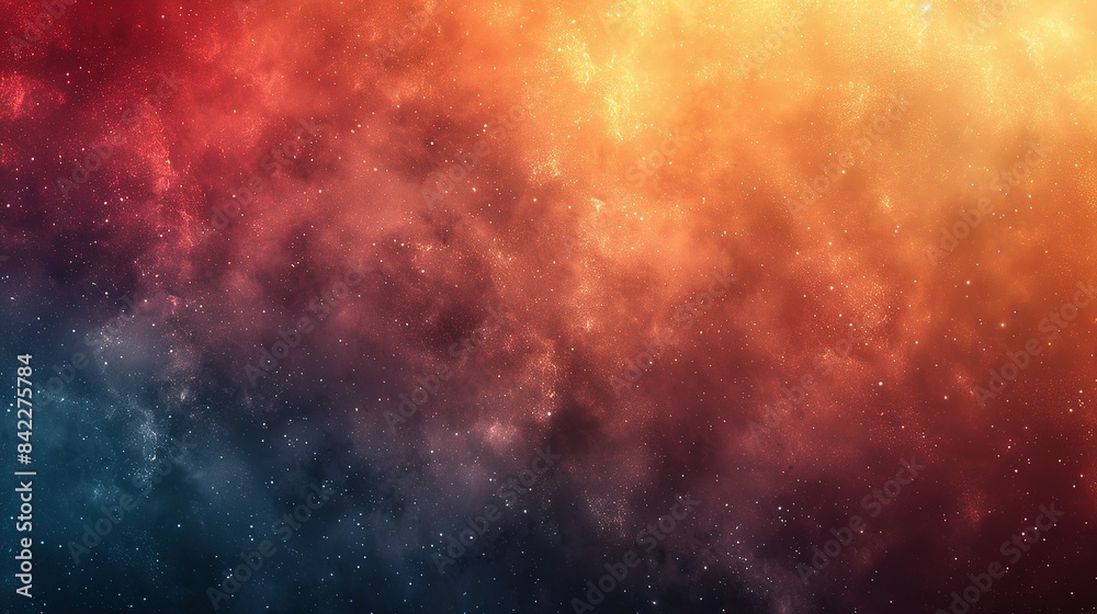 Naklejka premium Sizzling Summer Spectrum: Teal-Orange-Red-Blue Noise Design