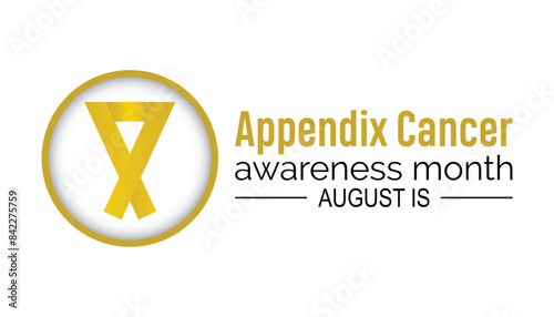 Appendix Cancer Awareness Month is observed every year on August.banner design template Vector illustration background design.