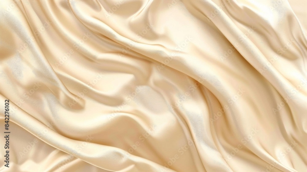 Obraz premium Peach Satin Sleeve with Wood Pattern. Sophisticated Cuisine concept