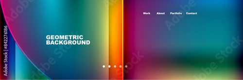 Circle triangle geometric web site page template. Vector Illustration For Wallpaper, Banner, Background, Card, Book Illustration, landing page