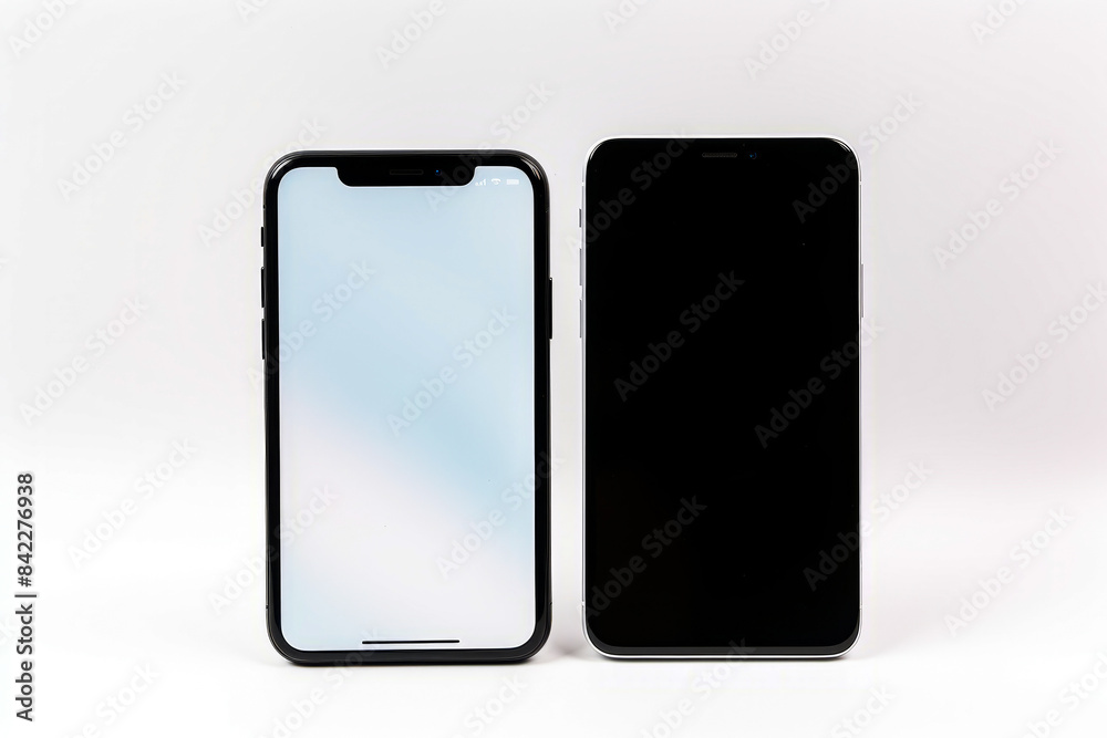Black iphone with white back and black back side. Black iphone with white back and black back side.