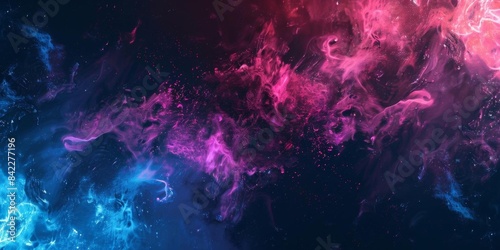 Ethereal Galactic Water World in Purple and Magenta