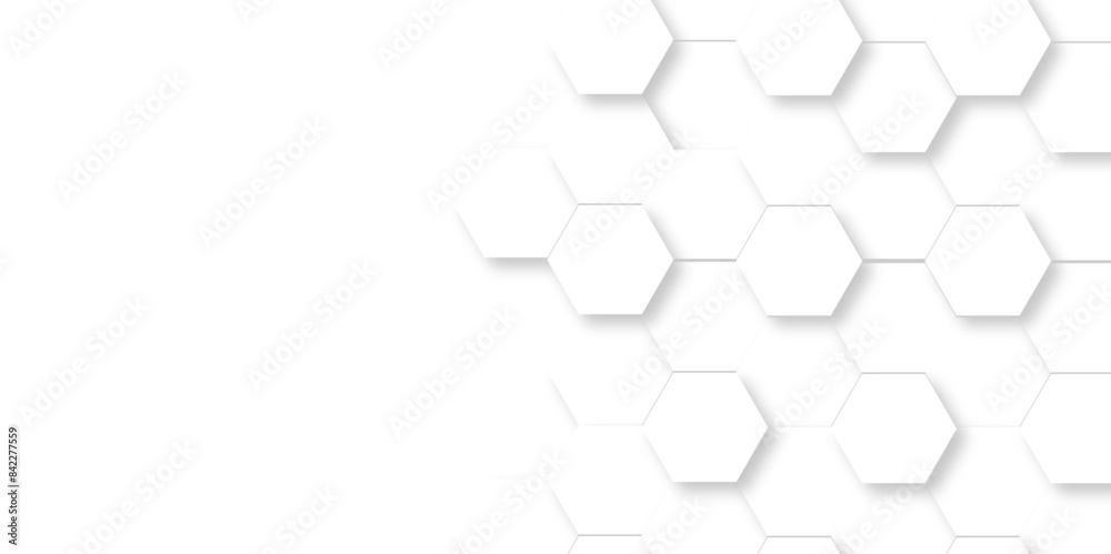 Seamless pattern with hexagons. 3d Hexagonal structure futuristic white background and Embossed Hexagon. Hexagonal honeycomb pattern background with space for text. Abstract Technology, Futuristic. Seamless pattern with hexagons. 3d Hexagonal structure futuristic white background and Embossed Hexagon. Hexagonal honeycomb pattern background with space for text. Abstract Technology, Futuristic.