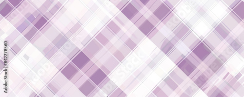 Seamless plaid check pattern geometric background in soft lavender and white