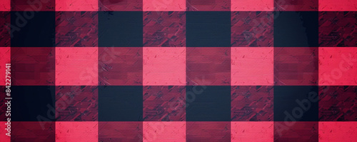 Seamless plaid check pattern geometric background in classic red and navy