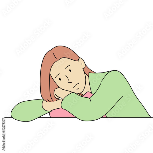 Lonely sad woman