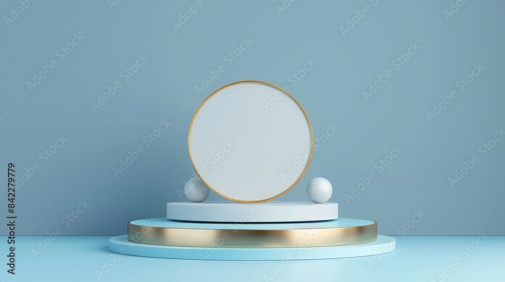 Mock up winner podium, abstract minimalism with blue background, 3d render, 3d illustration Mock up winner podium, abstract minimalism with blue background, 3d render, 3d illustration