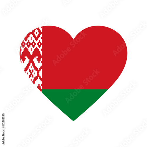 Free Download Belarus flag in heart shape - GFXLoad