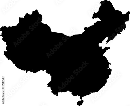 China travel color map vector