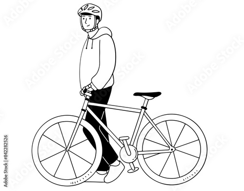 Man and his bike on car free day