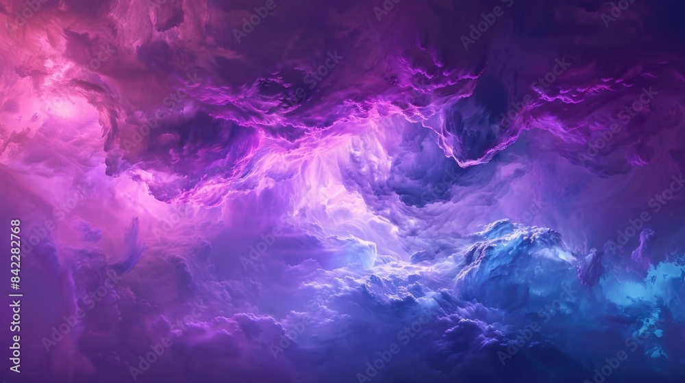Glowing Mist Texture. Paint Water Mix. Mysterious Storm Sky with Blue and Purple Fog Cloud Wave Abstract Art Background Glowing Mist Texture. Paint Water Mix. Mysterious Storm Sky with Blue and Purple Fog Cloud Wave Abstract Art Background