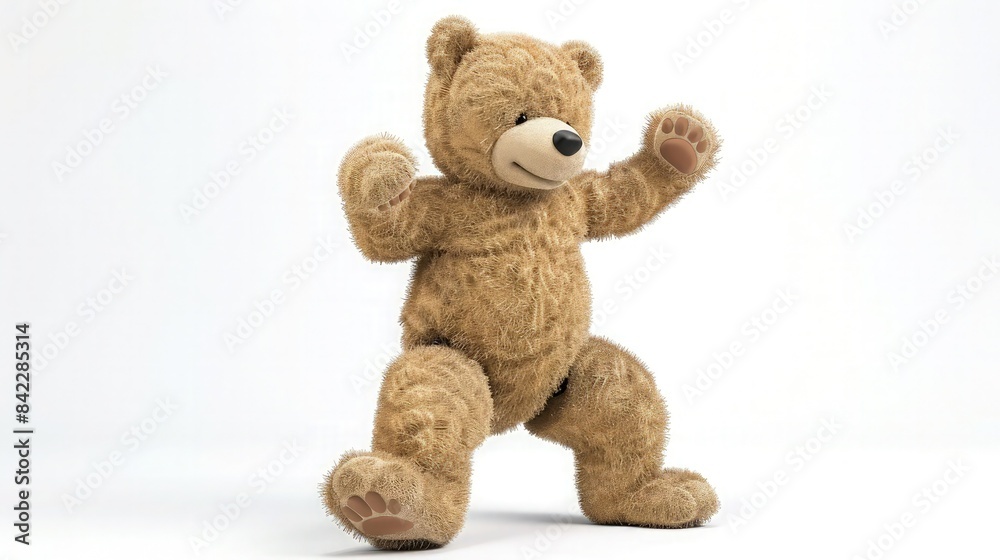 3d Teddy Bear Dancing Loop on White Background. 3d Teddy Bear Dancing Loop on White Background.