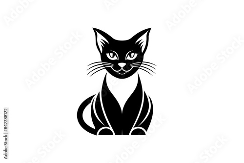 Wallpaper Mural a minimalist cat logo vector art illustration with a cat icon logo Torontodigital.ca
