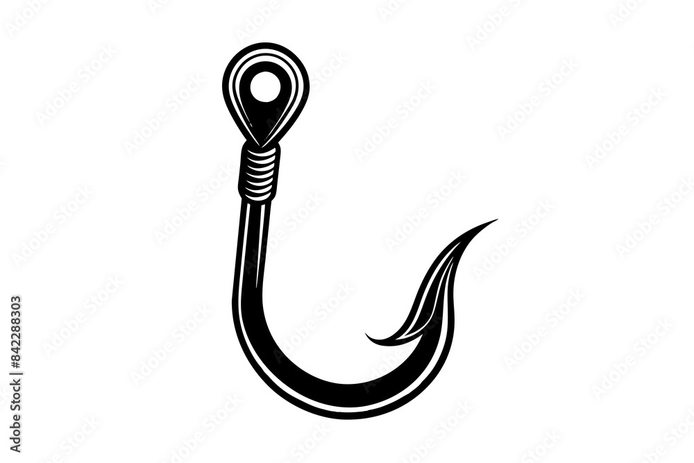 fishing hook vector silhouette illustration fishing hook vector silhouette illustration