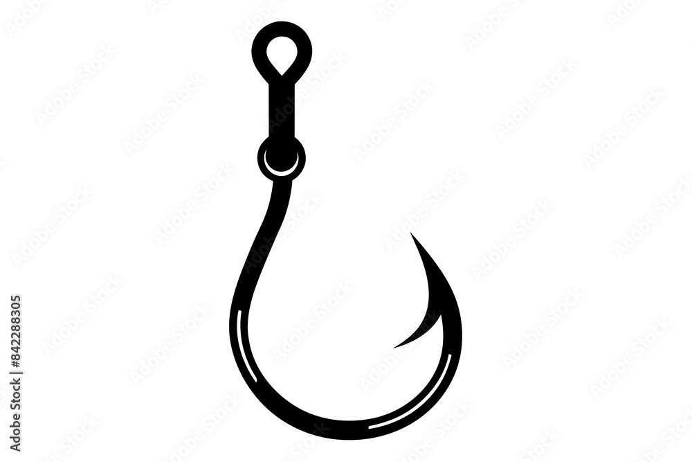 fishing hook vector silhouette illustration fishing hook vector silhouette illustration