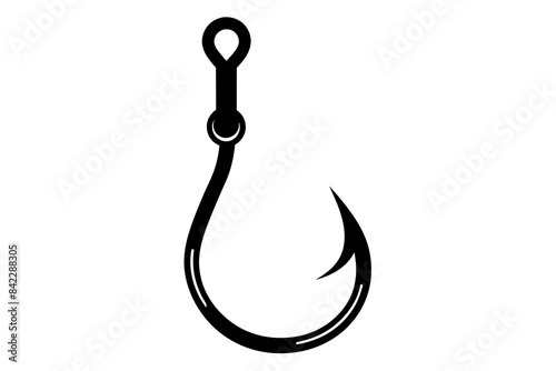 fishing hook vector silhouette illustration