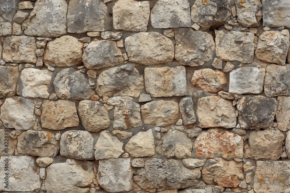 Close-Up of 18th Century Castle Stone Wall Close-Up of 18th Century Castle Stone Wall