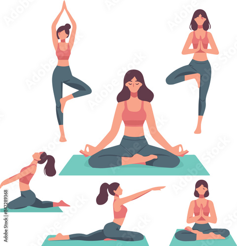 yoga person and woman