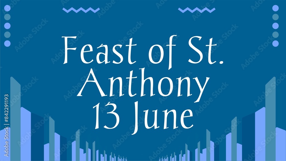 Feast of St. Anthony web banner design illustration Feast of St. Anthony web banner design illustration