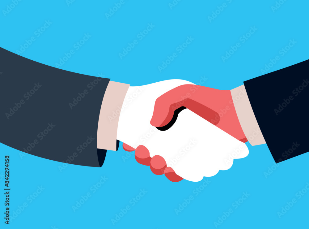 New illustration of handshake. Settlement agreement. Concept of signing an agreement and cooperation. New illustration of handshake. Settlement agreement. Concept of signing an agreement and cooperation.