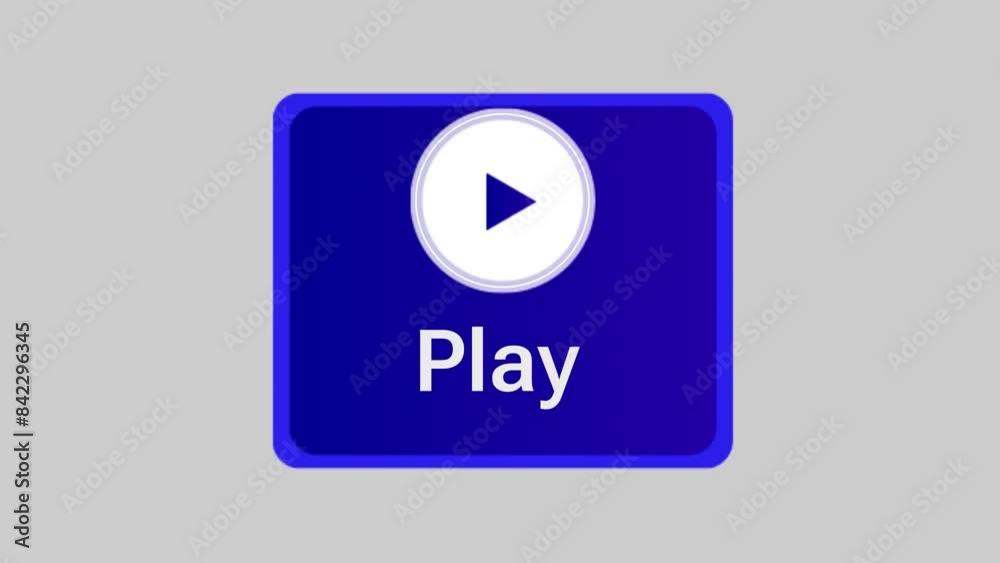 Video player button icon 4k animation, play button animation, video play button icon. Video player button icon 4k animation, play button animation, video play button icon.