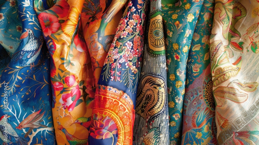 Colorful Digital Printing in Complete Saree Patterns Colorful Digital Printing in Complete Saree Patterns