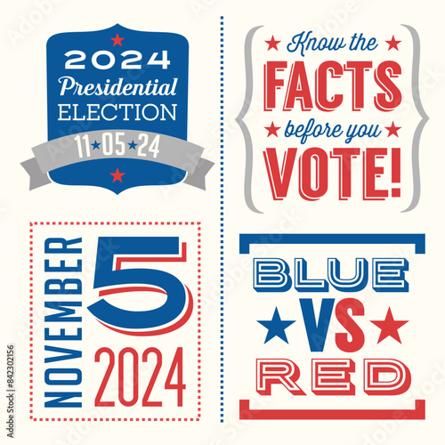 2024 United States Election motivational phrases to encourage voting in the November 2024 election. Saving Democracy, for web banners, cards, posters, stickers, social media