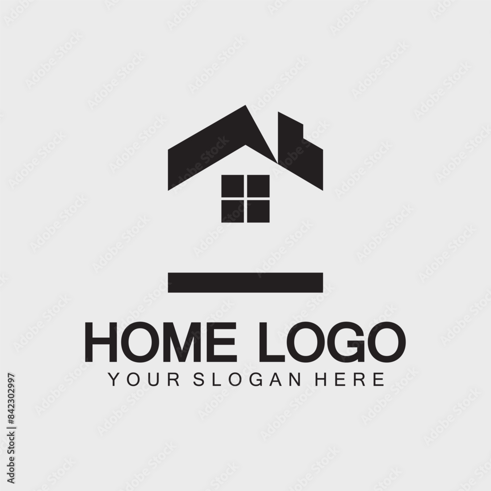 Fototapeta premium Home logo icon vector illustration design template.Home and house logo design vector, logo , architecture and building, design property , stay at home estate Business logo.