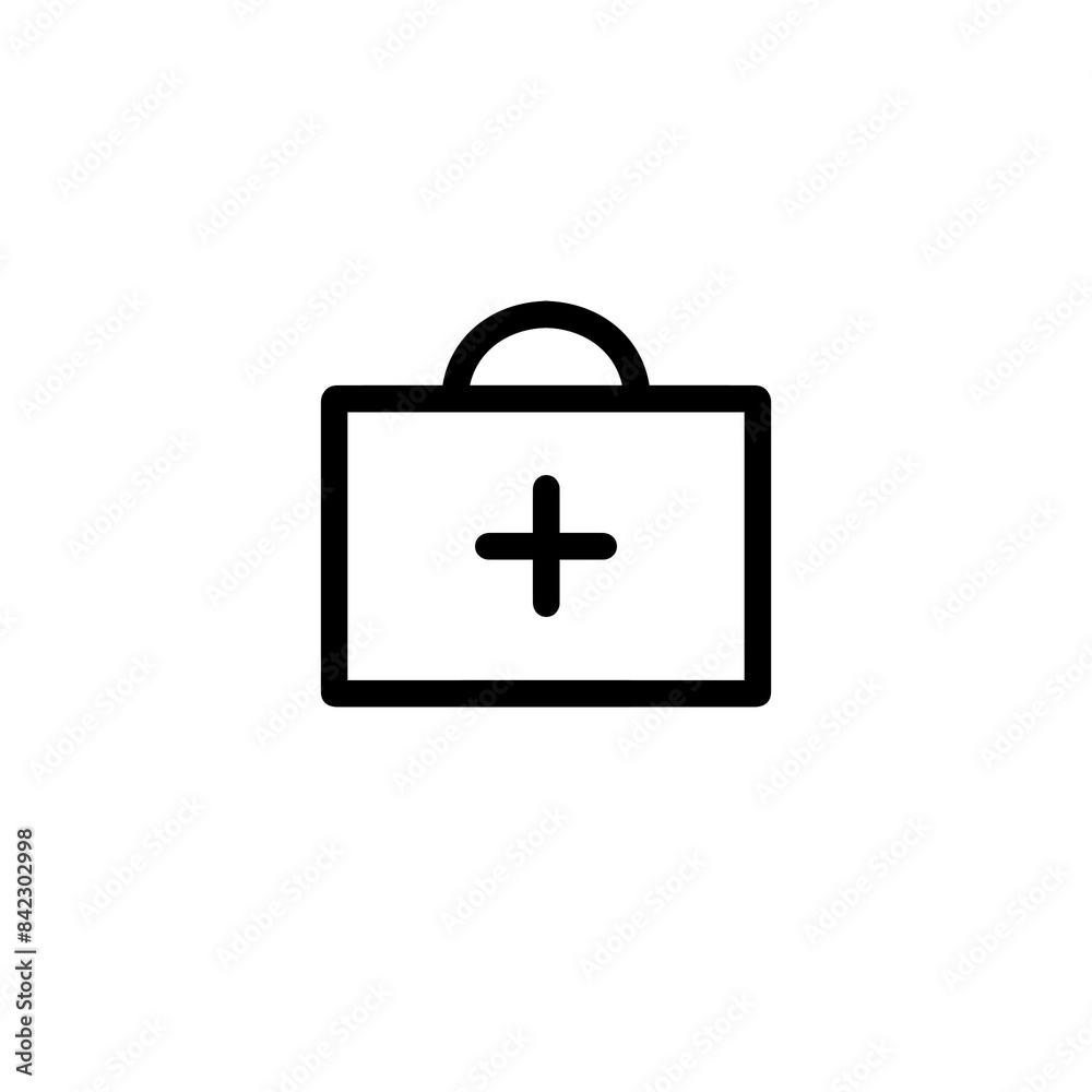 Fototapeta premium First aid kit icon with simple and modern design 