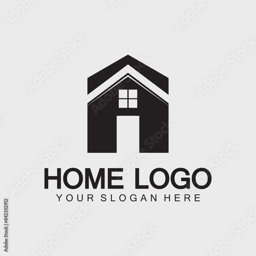 Home logo icon vector illustration design template.Home and house logo design vector, logo , architecture and building, design property , stay at home estate Business logo.