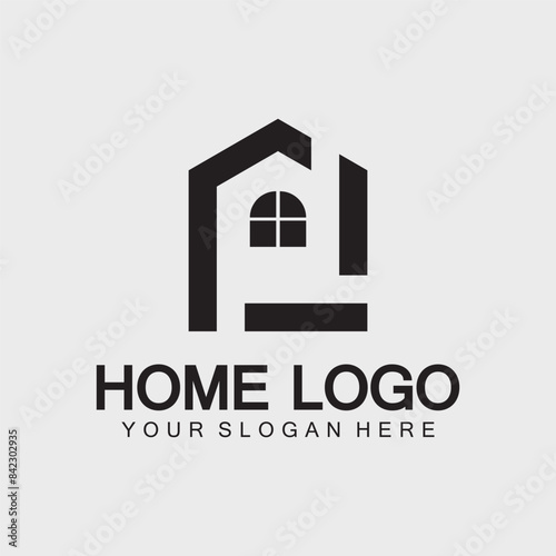 Home logo icon vector illustration design template.Home and house logo design vector, logo , architecture and building, design property , stay at home estate Business logo.