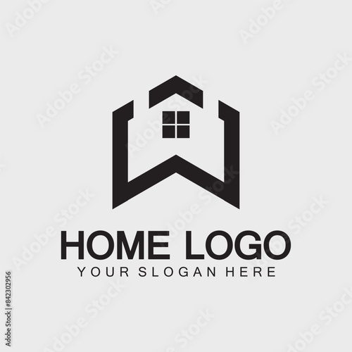 Home logo icon vector illustration design template.Home and house logo design vector, logo , architecture and building, design property , stay at home estate Business logo.