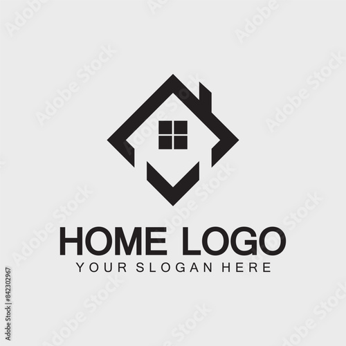 Home logo icon vector illustration design template.Home and house logo design vector, logo , architecture and building, design property , stay at home estate Business logo.