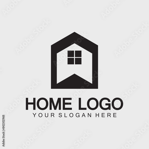 Home logo icon vector illustration design template.Home and house logo design vector, logo , architecture and building, design property , stay at home estate Business logo.